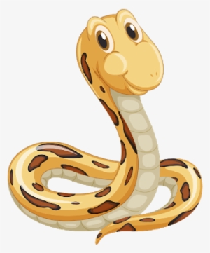 Serpent Clipart Comic - Yellow Snake Cartoon Png