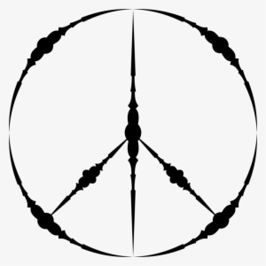 Peace Symbols Black And White V Sign Drawing - Openclipart