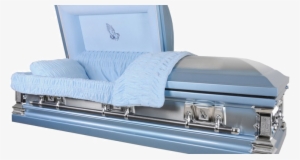 Home / Caskets / Blue With Praying Hands - Casket With Praying Hands