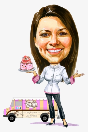 Female Chef Chef Caricature
