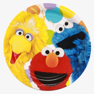 Sesame Street Large Plates - Elmo Cookie Monster Big Bird