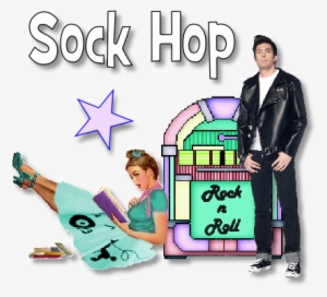50's & 60's Sock Hop Dance Held Friday January 22nd - Men's Grease T Bird Leather Jacket Costume - Black
