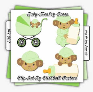 Included In Baby Monkey Clip Art Green Is A Baby Monkey - Cartoon