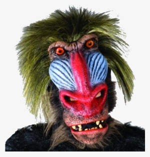 Baboon Moving Mouth Mask - Baboon Halloween Adult Latex Mask
