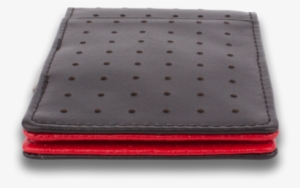 Black & Red Leather Wallet - Red