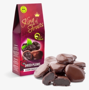 dried plums in dark chocolate - dark chocolate