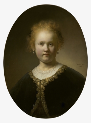 Image Library Stock Young Girl In A - Rembrandt Girl Gold Trimmed Cloak