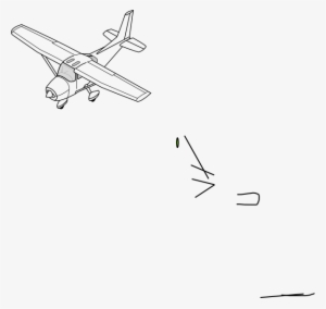 Flight Clipart Cessna Airplane - Aviation Broke Black Text Square Sticker 3" X 3"