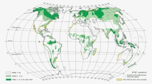 Distribution Of Mires - Peatlands In The World