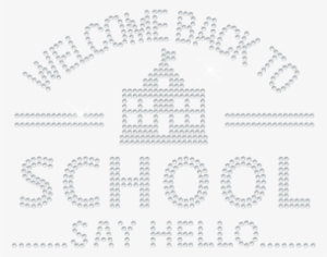 Welcome Back To School Design With Rhinestone - Circle
