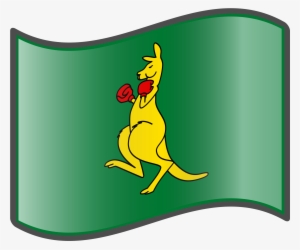 Open - Boxing Kangaroo Flag
