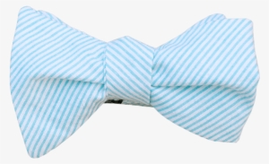 Light Blue Seersucker Bow Tie - Necktie