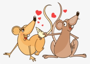 Cartoon Rat Couple In Love - Cartoon Rat Love