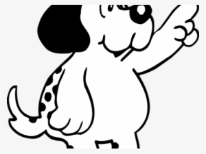 Dog Clipart Black And White - Cartoon Dog German Shorthaired Pointer