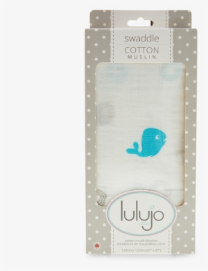 White Baby Whale Muslin Swaddle - Infant