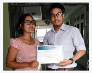 Gopal Pun, Runner Up Of Wordism Competition For The - Girl