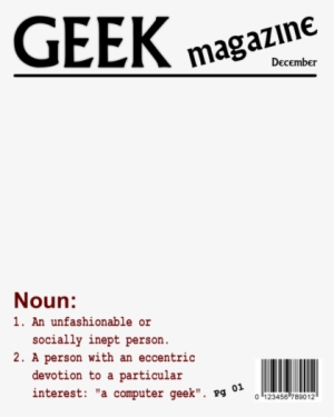 Create A Fake Geek Magazine Cover - Magazine Cover Transparent
