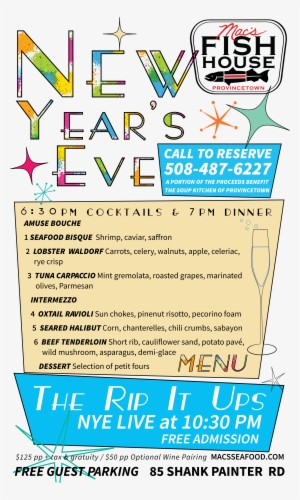 New Year's Eve Dinner & Live Music At Mac's Fish House - Blu-ray Disc