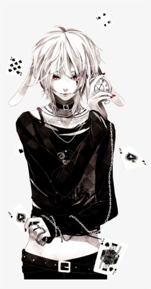 Fanart Anime Cards Black & White - Anime Boy Playing Cards Transparent PNG  - 429x750 - Free Download on NicePNG