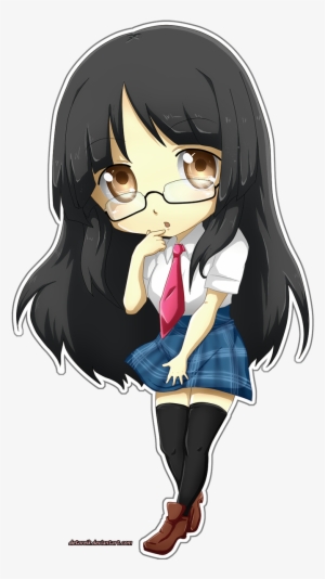 Anime Girl Chibi With Glasses