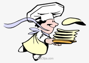 Cartoon Crepes Chef Royalty Free Vector Clip Art Illustration - Hotcakes Emporium