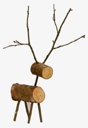 Log Reindeer1 - Mini Wooden Christmas Reindeer