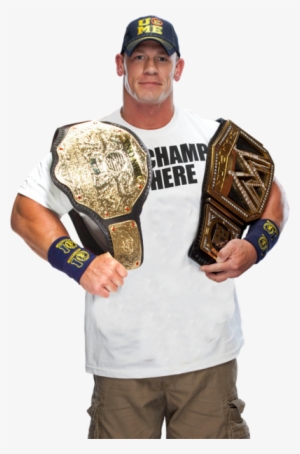 John Cena With 3 Belts