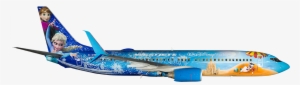 Westjet And Disney's Frozen-themed Plane - Elsa And Anna Airplane