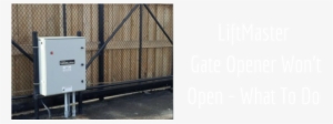 Liftmaster Gate Opener Won't Open - Gate