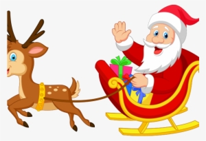 antler clipart rudolph nose - clipart santa claus sleigh