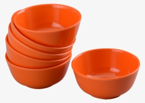 6 Pc Rnd Soup Bowl Set Orange - Set Of Bowls Png