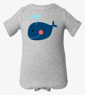 Whale Infant Creeper Baby Tee Has Cute Blue Whale Spouting - Big Brother And Little Brother T Shirt