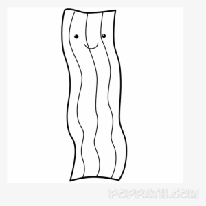 Erase All Previous Guidelines, And Color In Your Happy - Bacon How To Draw
