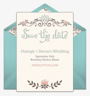 Rustic Wedding Save The Date Online Invitation - Save The Date
