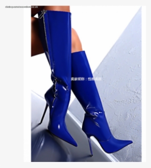 Women Patent Leather Customize Knee High Boots Pointed