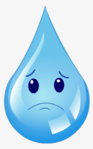 Are We Running Out Of Water - Sad Water Drop Clipart