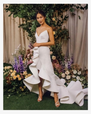 In A Breathtaking, Vogue Covered Ceremony Set In A - Nicole Warne Wedding Dress