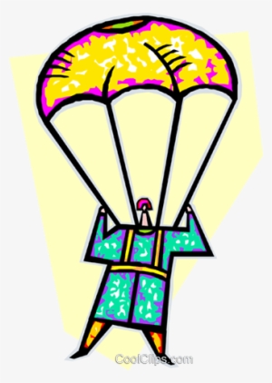 Person In A Parachute Royalty Free Vector Clip Art