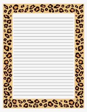 Leopard Print Stationery - Animal Print Page Border