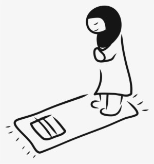 Are The Prayer Positions Different For Women Than Men - Muslim Praying Cartoon Black And White