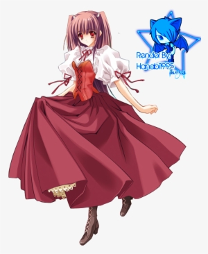 Anime Girl Dress Render