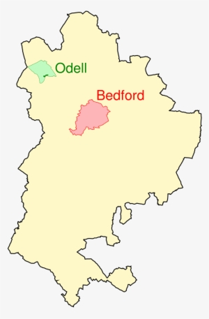 Odell Location In Bedfordshire - Map