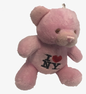 Love Ny Pink Plush Teddy Bear Key Chain