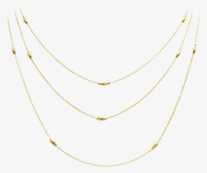 Extra Long Antique Gold Ellipse Bead Layering Station - Necklace