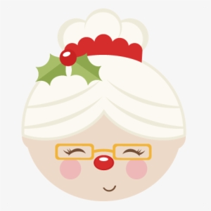 Mrs Claus Cut Files For Cricut Svg Cutting Files For - Mrs Claus Head Clipart