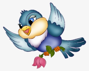 Cute Cartoon Animal Images - Blue Bird Clipart Png