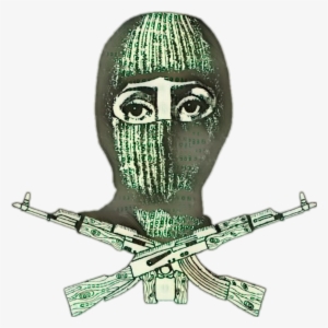 Masked Maskon Robbery Gun Ak47 Thuglife Lookinlikeabago - Tattoo