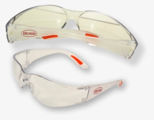 Boss® Wrap Around Safety Glasses Side Shields Clear - Boss Clear Wrap Around Lens Safety Glasses W/ Side