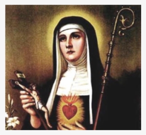 Devotion To The Scared Heart Of Jesus - Saint Gertrude Miguel Cabrera