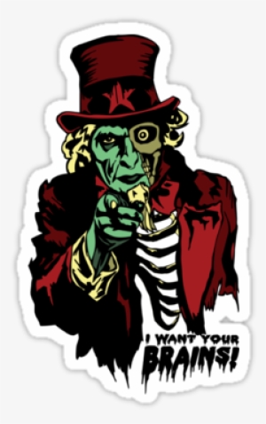 "zombie Uncle Sam" Stickers By Mattpeppler - Uncle Sam Zombie
